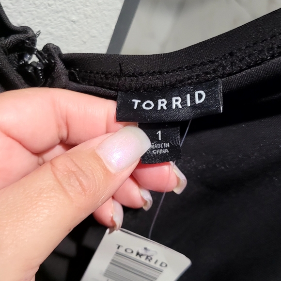 NWT Torrid Black Maxi Jersey Off Shoulder Dress Size 1X - Picture 10 of 12